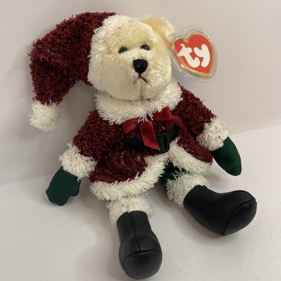 Ty Attic Treasures Teddy Bear in Santa Suit - Picture 3 of 11